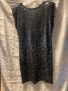 Diamond Supply Co. Silver sequin dress.